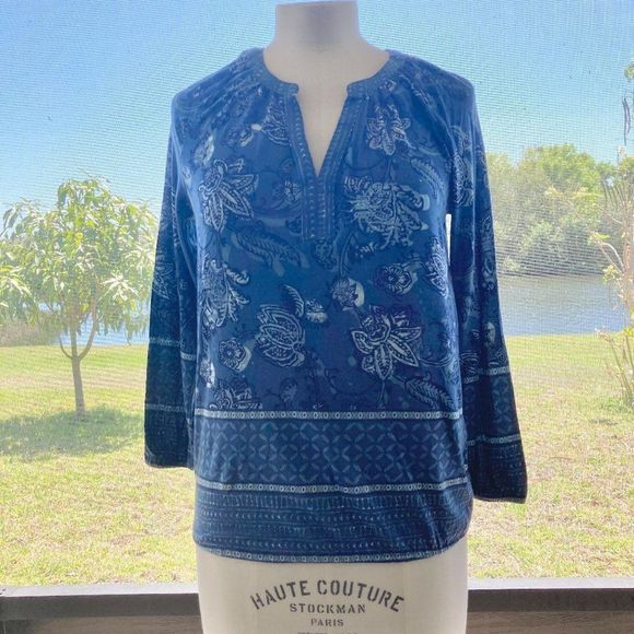 lucky brand floral blouse
